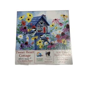 Jigsaw Puzzle Tweet Heart Cottage SunsOut  500 Piece Abraham Hunter Cottagecore